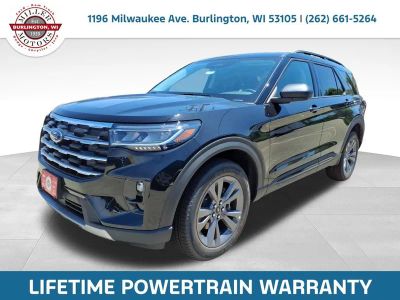 2026 Ford Explorer Active in Black — front three-quarter view