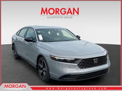 2026 Honda Accord Hybrid Sport in Urban Gray Pearl — front three-quarter view