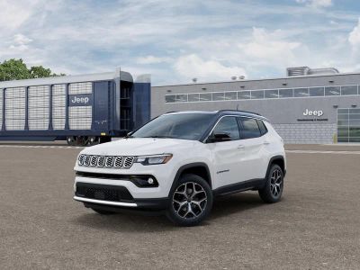 2026 Jeep Compass COMPASS LIMITED 4X4 in Bright White Clear-Coat Exterior Paint — front three-quarter view