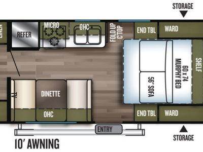 2018 Forest River Wildwood X-Lite — front three-quarter view
