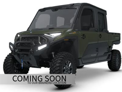 2026 Polaris Ranger Crew XD 1500 NorthStar Mountaineer Edition R26X6N1RBB in Treeline Green Metallic — front three-quarter view
