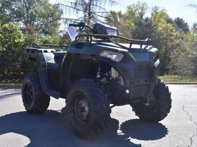2026 Polaris Sportsman 450 H.O. EPS in GRN — front three-quarter view