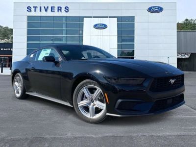 2026 Ford Mustang EcoBoost in Shadow Black — front three-quarter view
