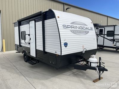 2025 Keystone Springdale Mini — front three-quarter view