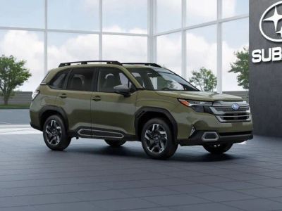 2026 Subaru FORESTER Limited in Autumn Green Metallic — front three-quarter view