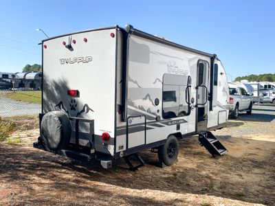 2023 Forest River Cherokee Wolf Pup Black Label 16FQBL — rear three-quarter view