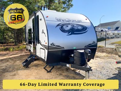 2023 Forest River Cherokee Wolf Pup Black Label 16FQBL — front three-quarter view