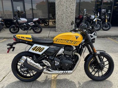 2026 Triumph Tracker 400 Racing Yellow — front three-quarter view