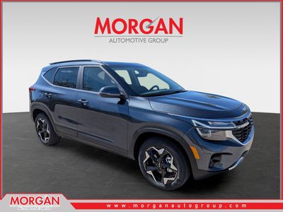 2026 Kia Seltos EX in Gravity Gray — front three-quarter view