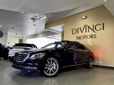 2019 Mercedes-Benz S-Class in Black — front three-quarter view