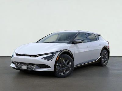 2026 Kia EV6 LIGHT LONG RANGE in Glacial White Pearl — front three-quarter view
