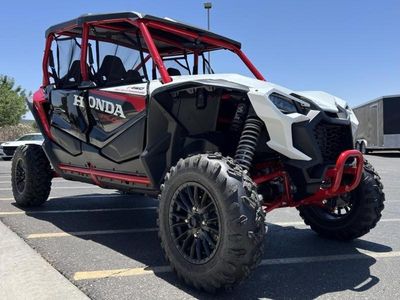 2025 Honda Talon 1000X-4 FOX Live Valve in PEARL RED — front three-quarter view