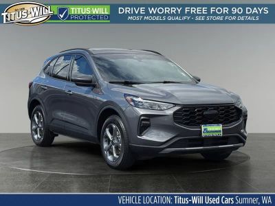 2025 Ford Escape ST-Line in Gray Metallic — front three-quarter view