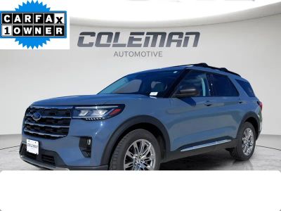 2025 Ford Explorer Active in Vapor Blue Metallic — front three-quarter view
