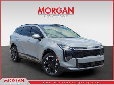 2026 Kia Sportage SX-Prestige in Wolf Gray — front three-quarter view