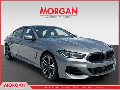 2026 BMW 8 Series 840i in Skyscraper Grey Metallic — front three-quarter view