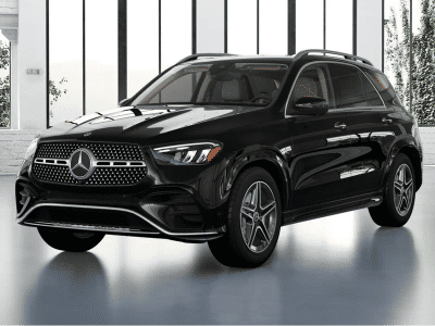 2026 Mercedes-Benz GLE 350 in Obsidian Black Metallic — front three-quarter view