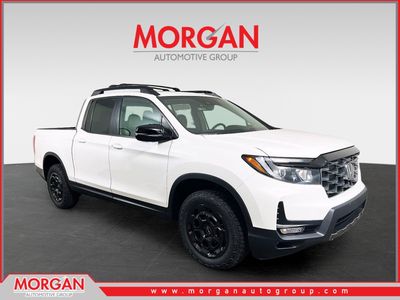 2026 Honda Ridgeline TrailSport+ in White — front three-quarter view