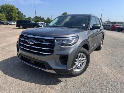 2026 Ford Explorer Active in Gray Metallic — front three-quarter view