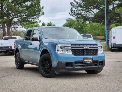 2023 Ford Maverick XLT in Blue — front three-quarter view