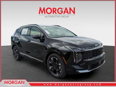 2026 Kia Sportage SX-Prestige in Ebony Black — front three-quarter view