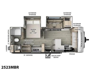 2026 Forest River RV Rockwood Mini Lite — rear three-quarter view