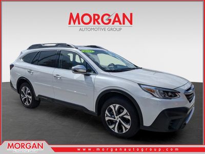 2022 Subaru Outback Touring XT in White — front three-quarter view
