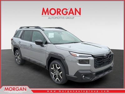 2026 Subaru Outback Touring XT in River Rock Pearl — front three-quarter view