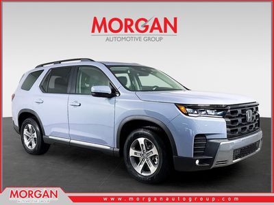 2026 Honda Pilot EX-L in Sonic Gray Pearl — front three-quarter view