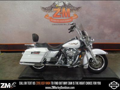 2007 Harley-Davidson FLHR Road King in White Gold Pearl — front three-quarter view
