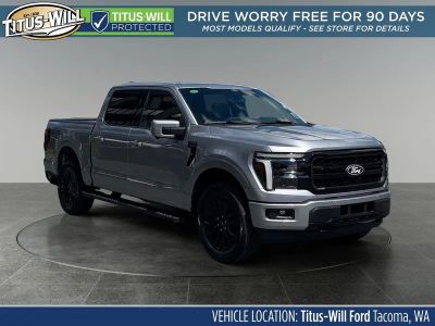 2026 Ford F-150 Lariat in Iconic Silver Metallic — front three-quarter view