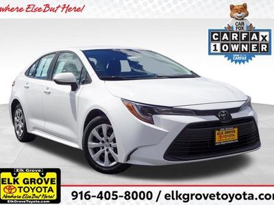 2024 Toyota Corolla LE in White — front three-quarter view