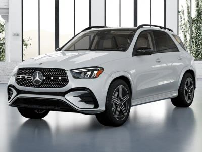 2026 Mercedes-Benz GLE 350 in MANUFAKTUR Moonlight White Metallic — front three-quarter view