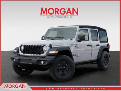 2026 Jeep Wrangler Sport in White/off-white — front three-quarter view