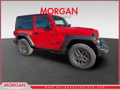 2026 Jeep Wrangler Sport S in Red — front three-quarter view