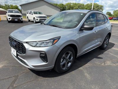 2024 Ford Escape ST LINE AWD in Iconic Silver Metallic — front three-quarter view