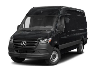 2023 Mercedes-Benz Sprinter Cargo Van in White — front three-quarter view