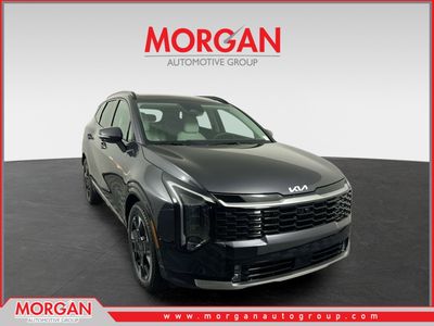 2026 Kia Sportage SX-Prestige in Panthera Metal Gray — front three-quarter view