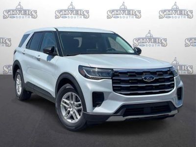 2026 Ford Explorer Active in White — front three-quarter view
