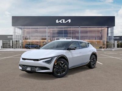 2026 Kia EV6 Wind in Glacial White Pearl — front three-quarter view