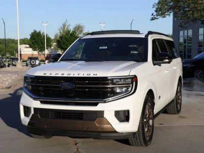 2026 Ford Expedition Max King Ranch in White Metallic — front three-quarter view
