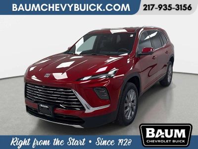 2026 Buick Enclave Preferred in Cherry Red Tintcoat — front three-quarter view