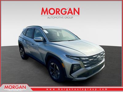 2026 Hyundai TUCSON SEL in Shimmering Silver — front three-quarter view