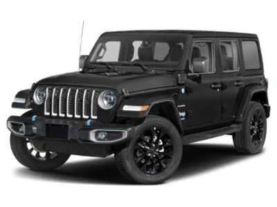 2023 Jeep Wrangler 4xe in Silver Zynith Clearcoat — front three-quarter view
