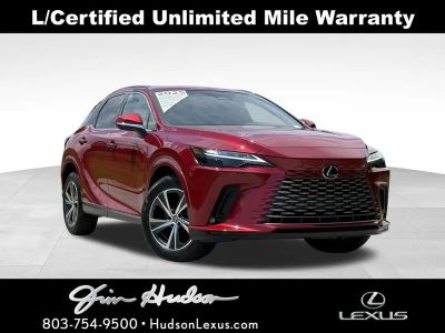 2025 Lexus RX 350 Premium Navigation L/Certified Unlimited Mile Warranty in Matador Red Mica — front three-quarter view