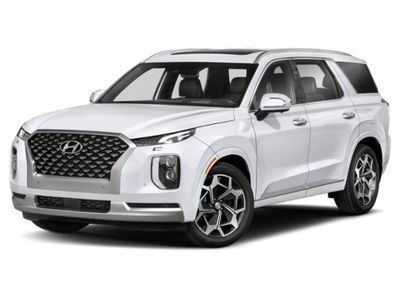 2022 Hyundai Palisade Calligraphy in Typhoon Silver — front three-quarter view