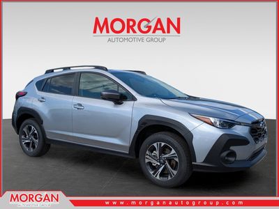 2026 Subaru Crosstrek Premium in Ice Silver Metallic — front three-quarter view