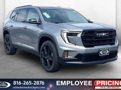 2026 GMC Acadia Elevation in Sterling Metallic — front three-quarter view