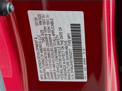 2026 Honda Odyssey — photo 37 view