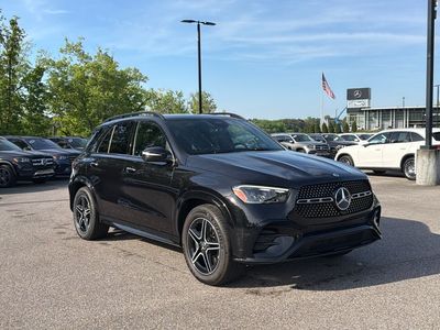 2026 Mercedes-Benz GLE 350 in Obsidian Black Metallic — front three-quarter view